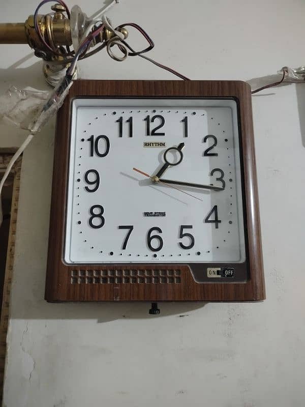 Antique Japan Rhythm Wall clock vintage  Wehrle Germany table 11