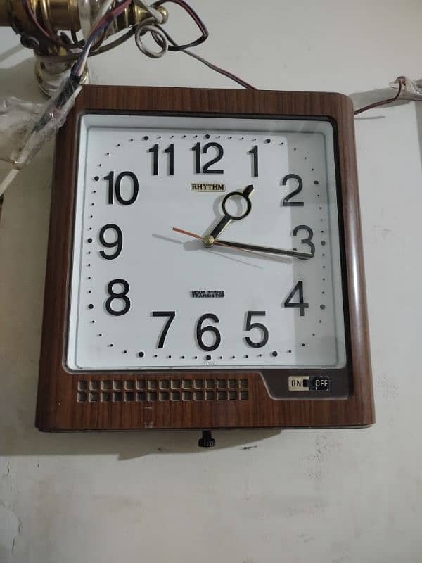 Antique Japan Rhythm Wall clock vintage  Wehrle Germany table 12