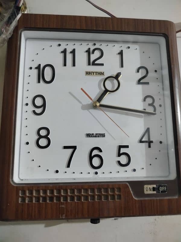 Antique Japan Rhythm vintage wall clock  Note No Sound 2