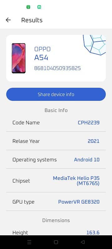 Oppo A54, 4GBram  128GB pta officially approved ,0333/5960324 7