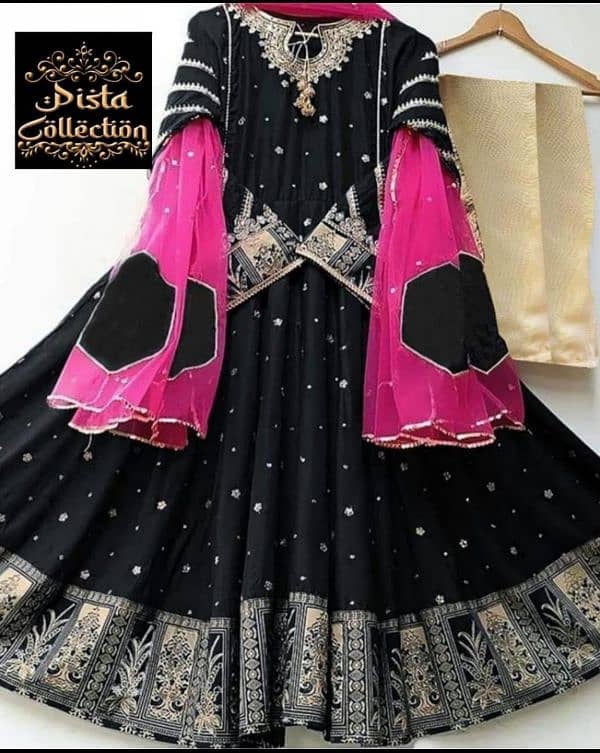 3 PCS women stitched embroidered maxi suit (ONLINE SHIPPING) 0