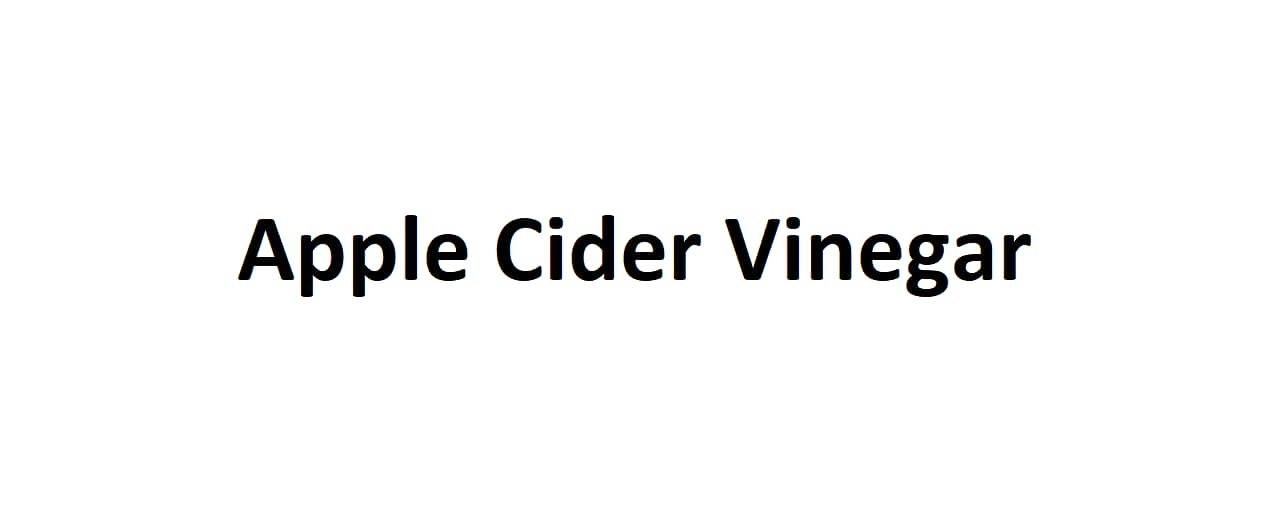 Apple Cider Vinegar 0