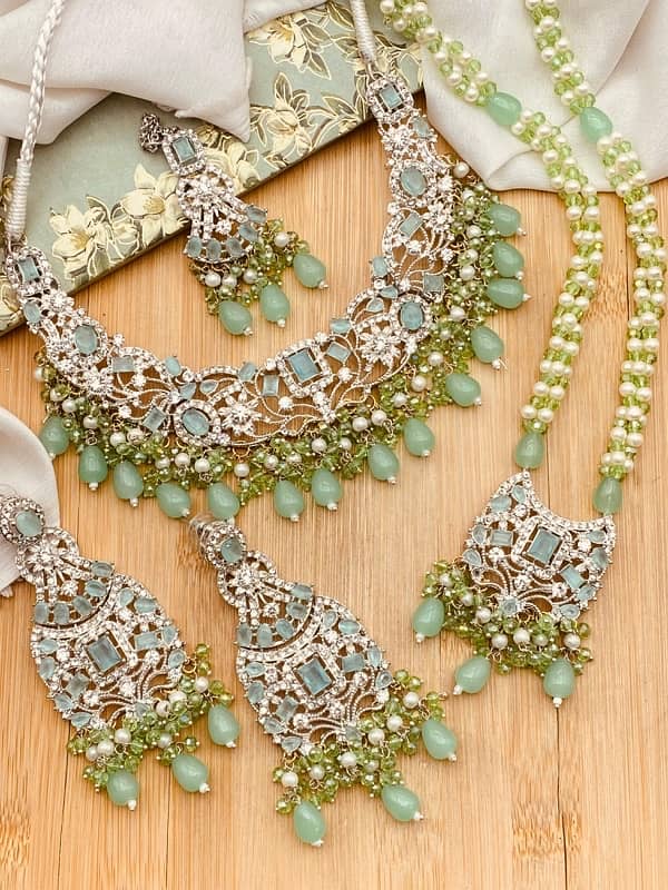 Elevate your style with stunning women’s jewelry  Bridal necklace set 1