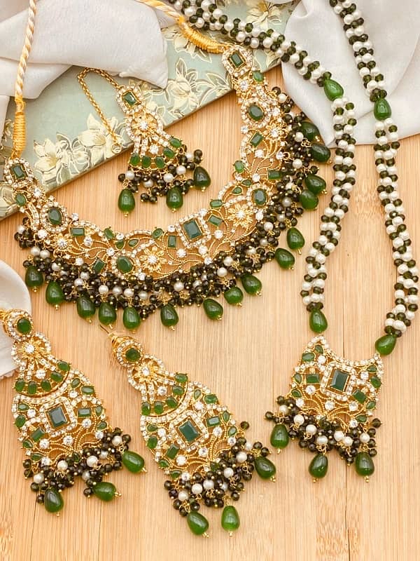 Elevate your style with stunning women’s jewelry  Bridal necklace set 10