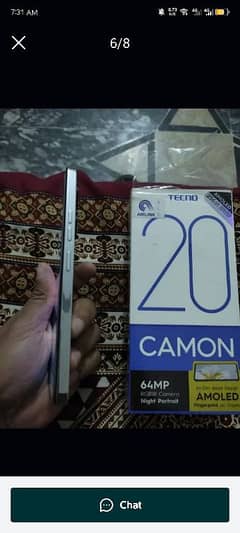 camon 20 3 Month waranty remain complete box and charger available