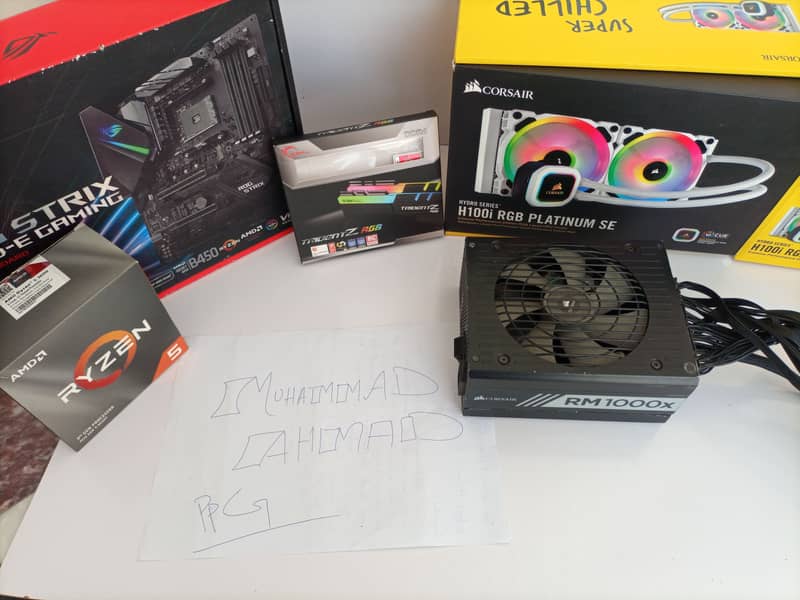 Corsair H100i RGB Paltinum SE - LL120 fans -RM1000X PSU Power supply 10