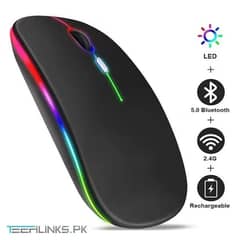 HP W10 Wireless RGB Bluetooth Rechargable Slim Mouse