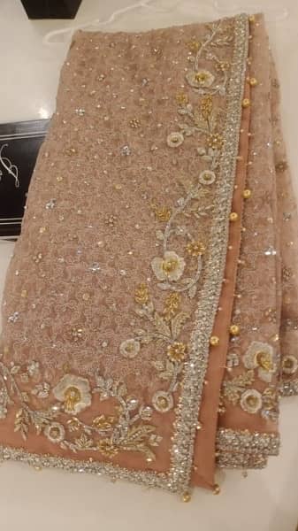 Sania Maskatiya’s heavy  bridal dress. 1