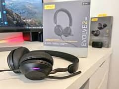 Jabra Evolve 240 Type C & USB Wired On- Ear Headphone Original