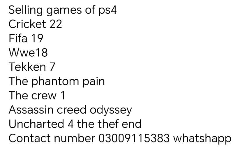 ps4 games 0