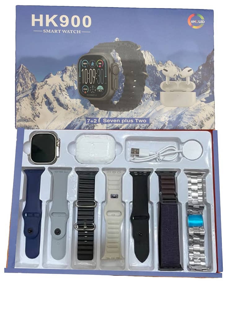 SMART WATCH With Airpod HK900 7+2 1