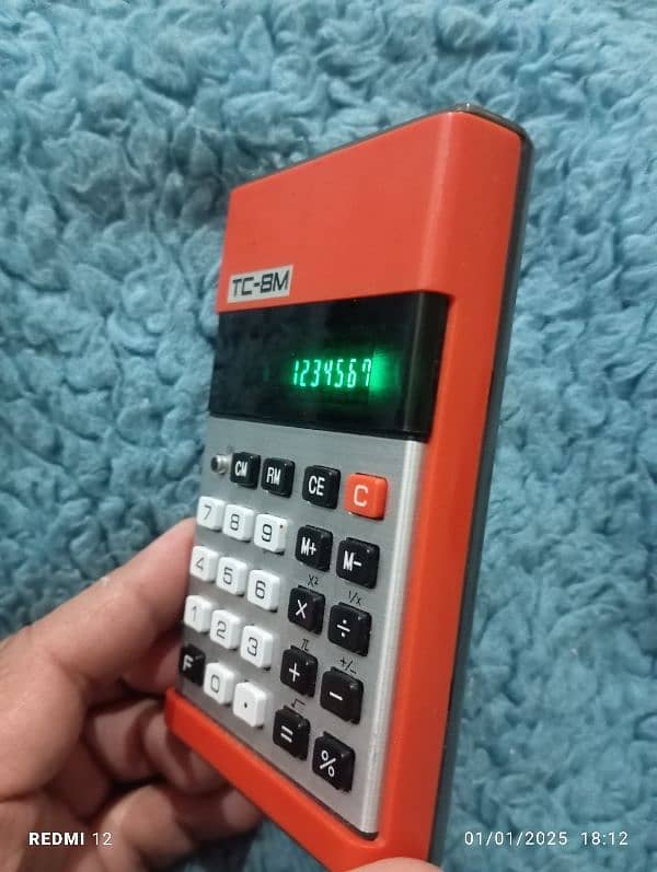 vintage 1970s VFD display calculator 1