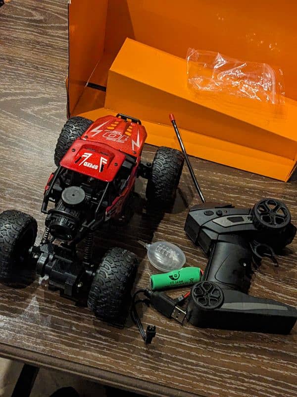 Rc car for kids with rechargeable battery and remote control 1