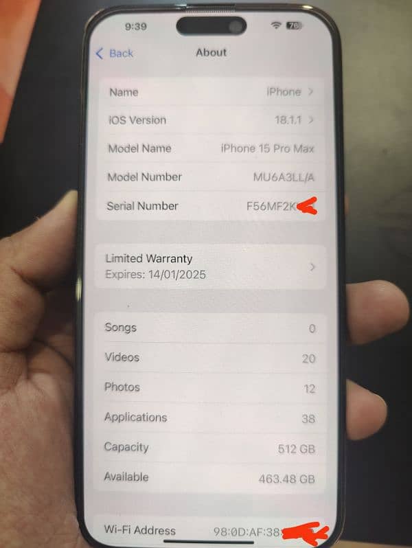 Iphone 15 pro max 512gb  jv 5