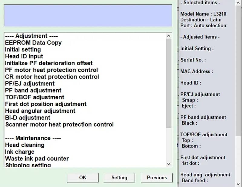 Epson Resetter Software Available 3