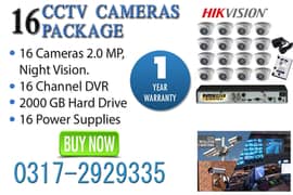 16 CCTV Cameras Bundle Brand HIKVision