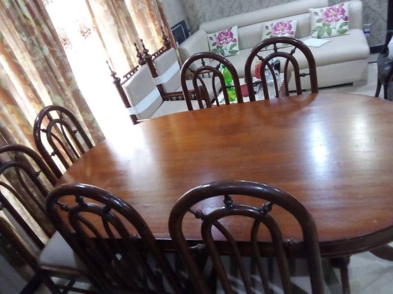 Wooden Dining table with six chair 0