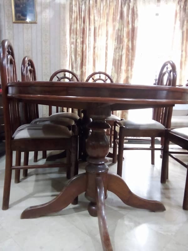 Wooden Dining table with six chair 1