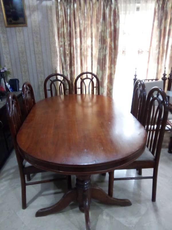 Wooden Dining table with six chair 3