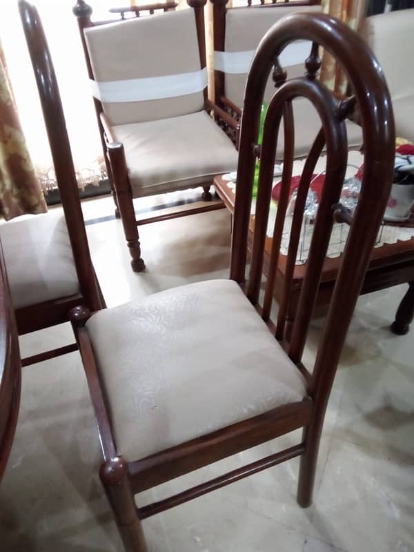 Wooden Dining table with six chair 4