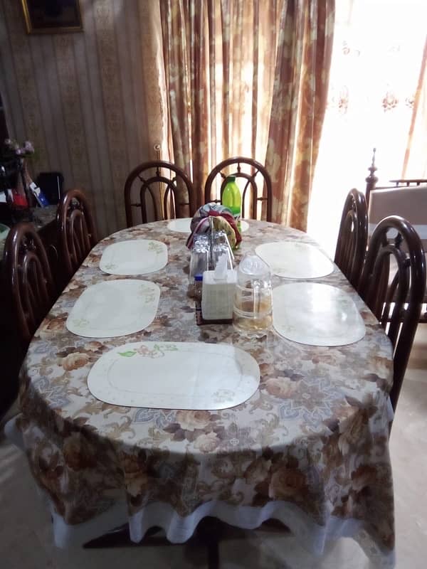 Wooden Dining table with six chair 5