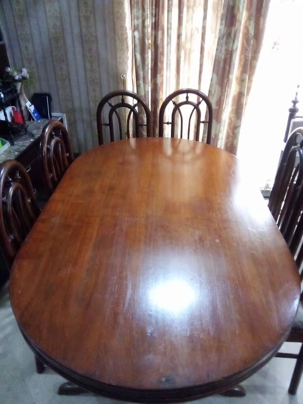 Wooden Dining table with six chair 8