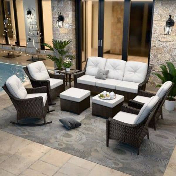 Garden chairs/rattan sofa sets/dining tables/UPVC outdoor furniture 6