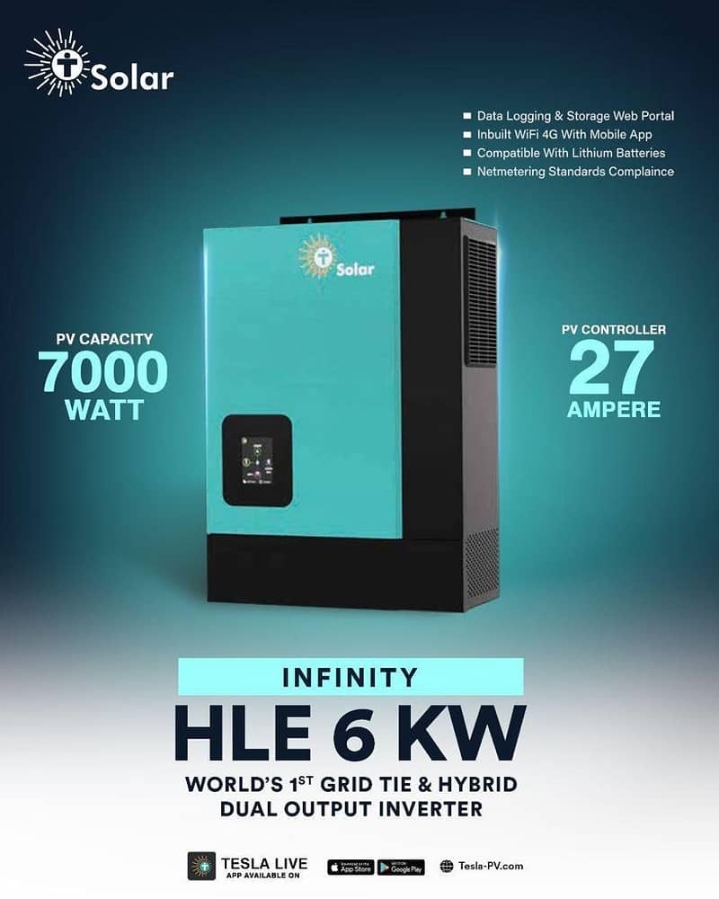 Tesla Infinity HLE IP65 6 8 kw hybrid Single Phase solar inverter WiFi 0