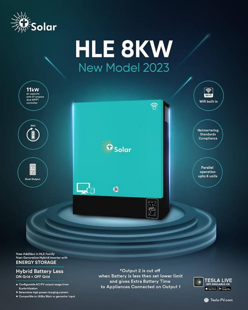 Tesla Infinity HLE IP65 6 8 kw hybrid Single Phase solar inverter WiFi 1