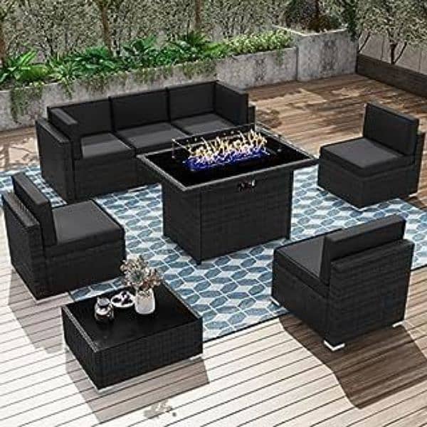 4 Seater Roop Set/Rattan sofa set/L-Shape/Outdoor Chairs/Lawn set 14