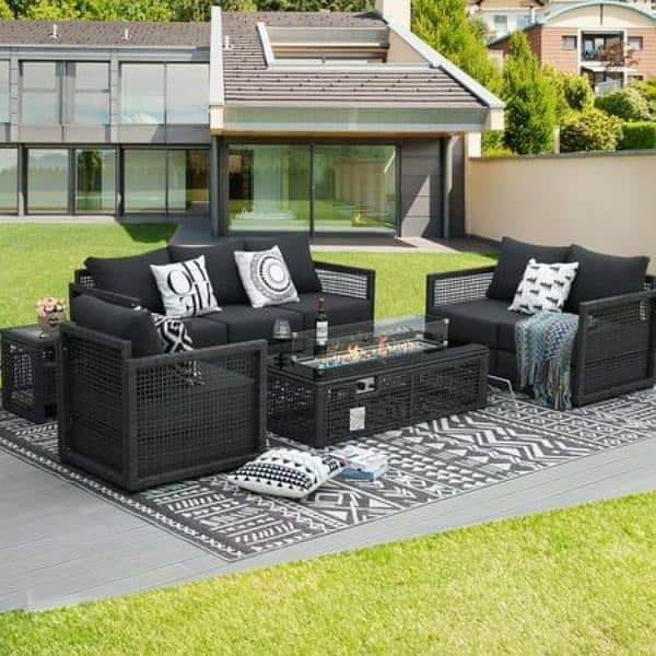 4 Seater Roop Set/Rattan sofa set/L-Shape/Outdoor Chairs/Lawn set 16