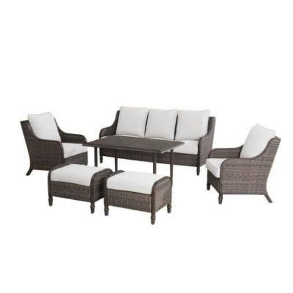 4 Seater Roop Set/Rattan sofa set/L-Shape/Outdoor Chairs/Lawn set 19