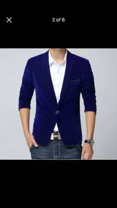 Royal Blue Velvet Blazer ( casual coat )