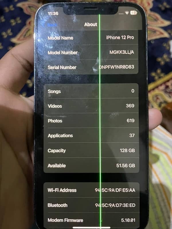 iPhone 12 Pro Pannel line 128 gb jv 4