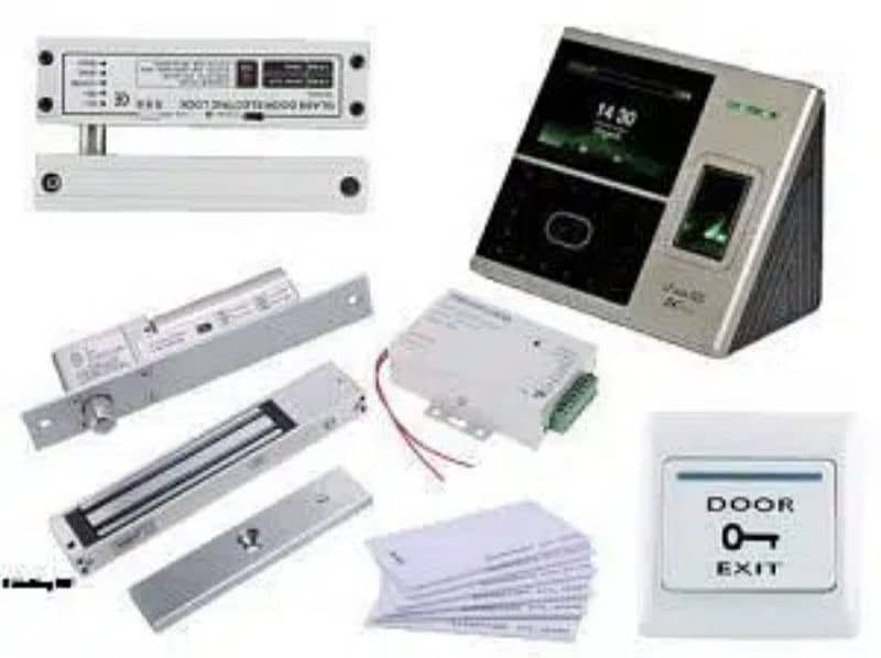 zkteco biometric attendance machine electric magnetic door lock system 0