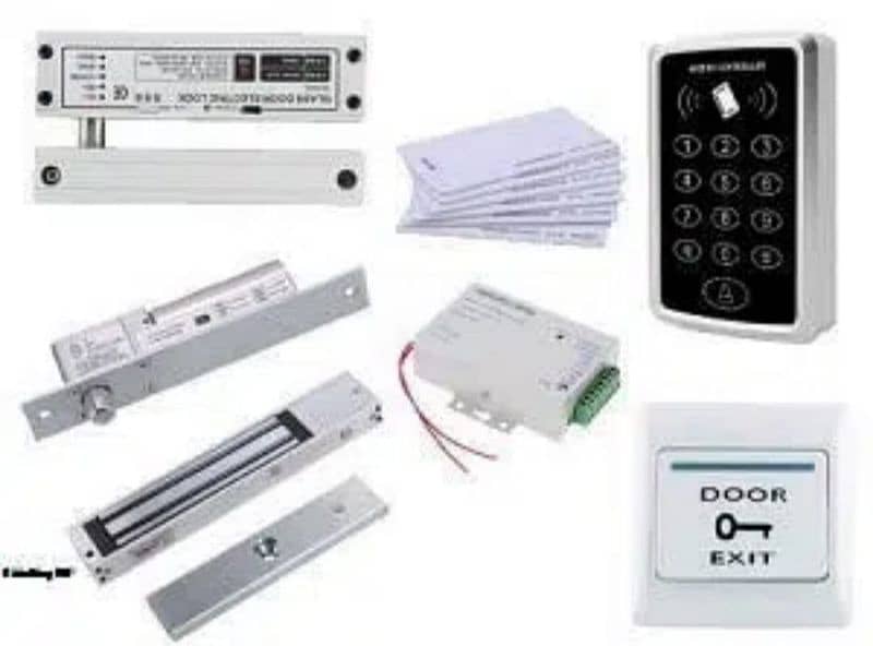 zkteco biometric attendance machine electric magnetic door lock system 4