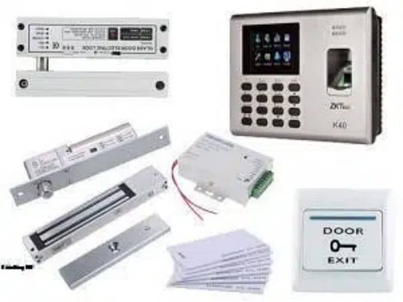 zkteco biometric attendance machine electric magnetic door lock system 5