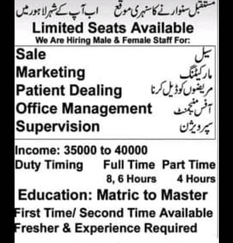 all jobs available 03344910396 0