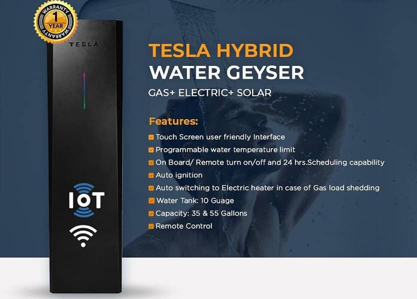 Tesla Hybrid XGEN Smart Geyser 35 55 Gallons With WiFi Solar Iot 0