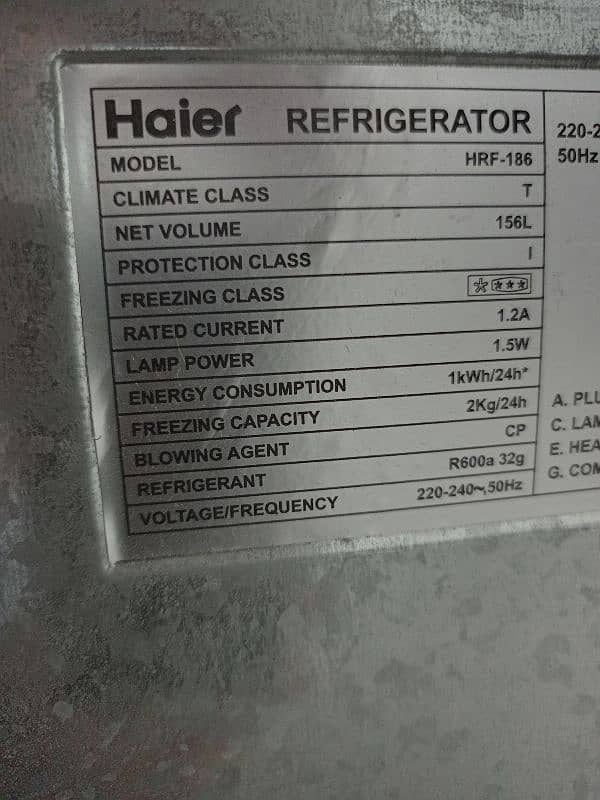 Haier fridge small size like brand new , with 8.5 years warranty 2