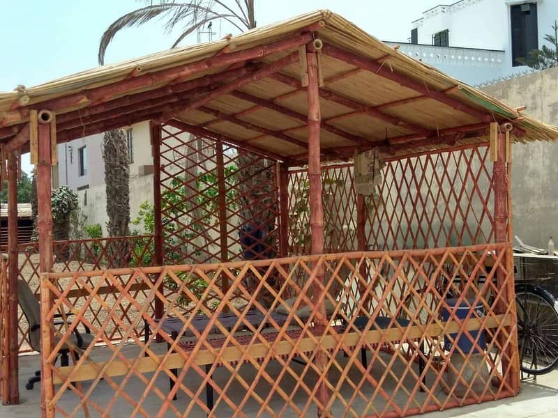 Jafri walls/Jafri Shade/Wood Work/Bamboo Huts/ Bamboo Wall 5