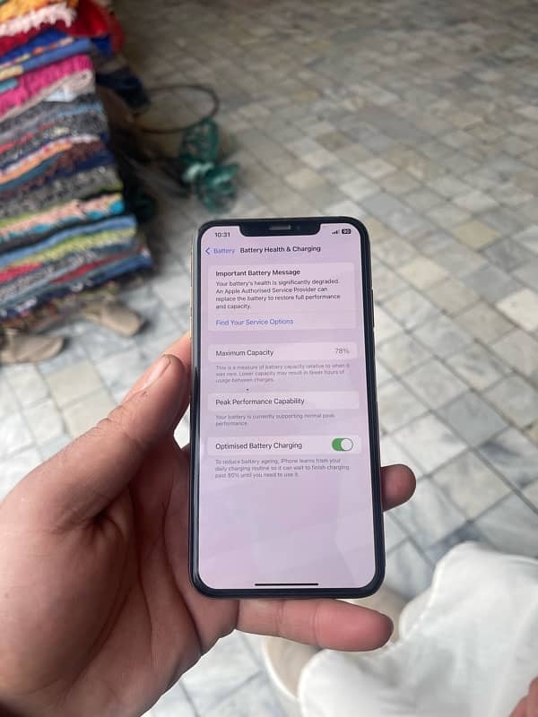 iPhone XS Max pta 256 gb 78 health 0