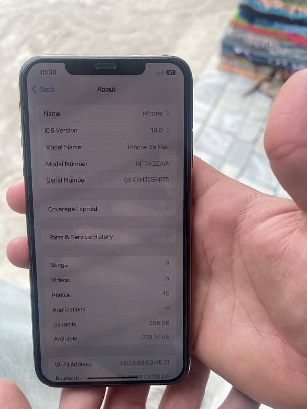 iPhone XS Max pta 256 gb 78 health 1