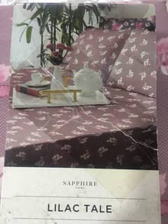 Sapphire Mills Export Quality Cotton Satin King Bedsheets 300 Thread