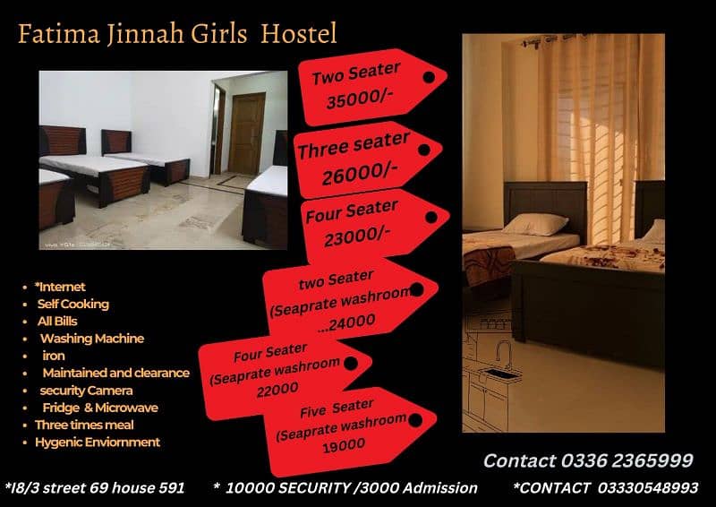 Fatima Jinnah Hostel & Paying Guest facility for females 1