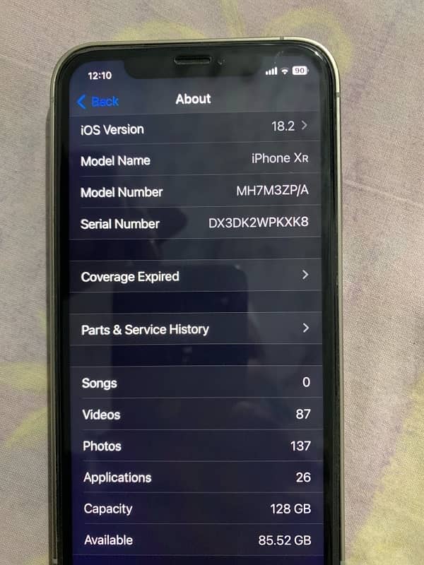 iPhone XR 128GB dual PTA approve 2