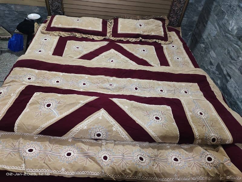 bed sheet and quilt with two pillow cover 1