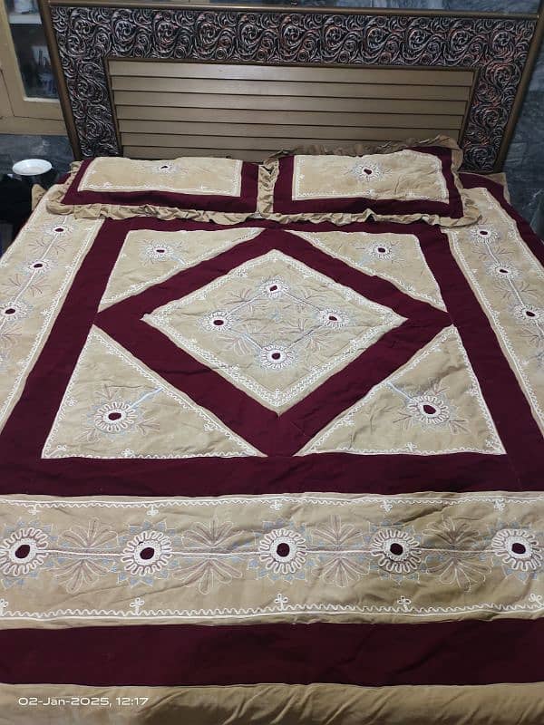 bed sheet and quilt with two pillow cover 2