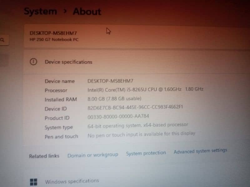 8th Generation Hp core i5 Probook 8/256. Available 5 hours Battery ing 1