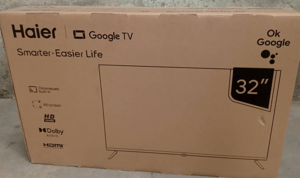 Haier H32K800X 32" Android Google TV New LED 3 days used only 1